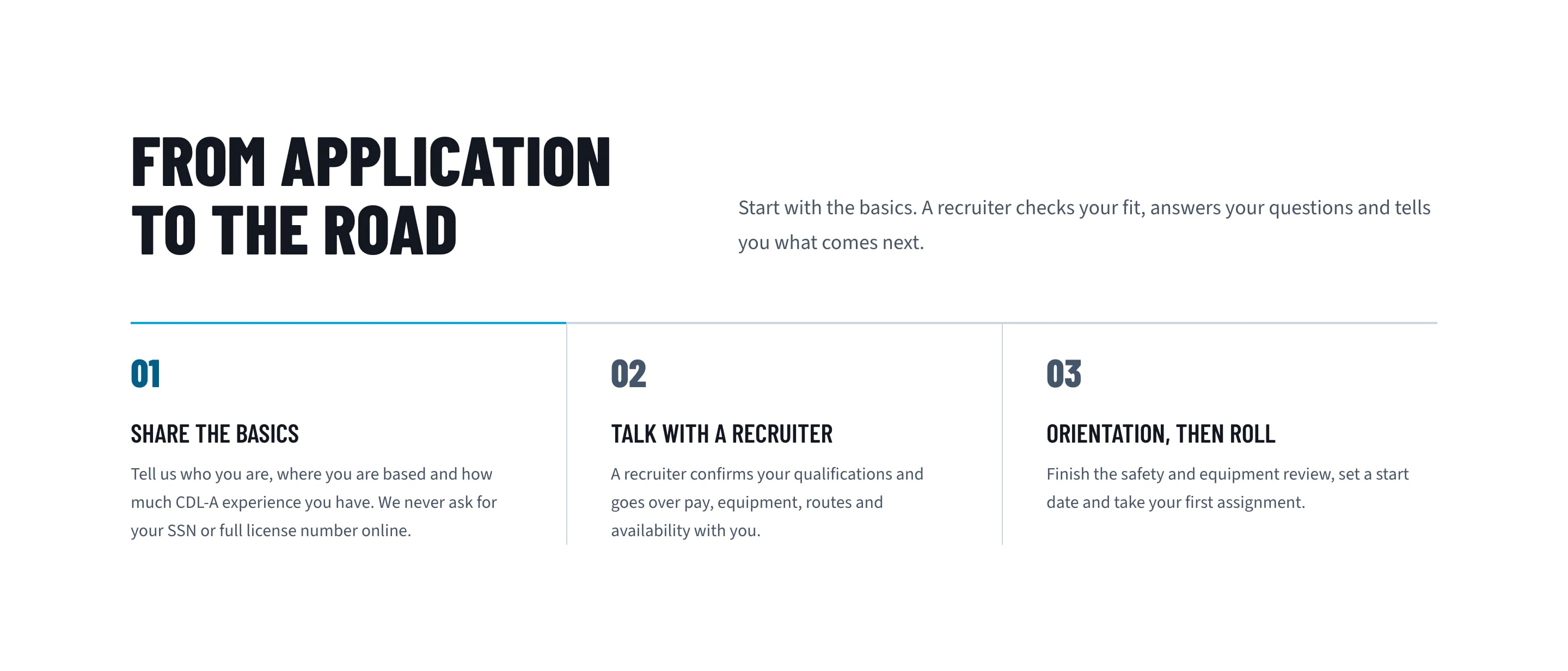 Hiring in three steps