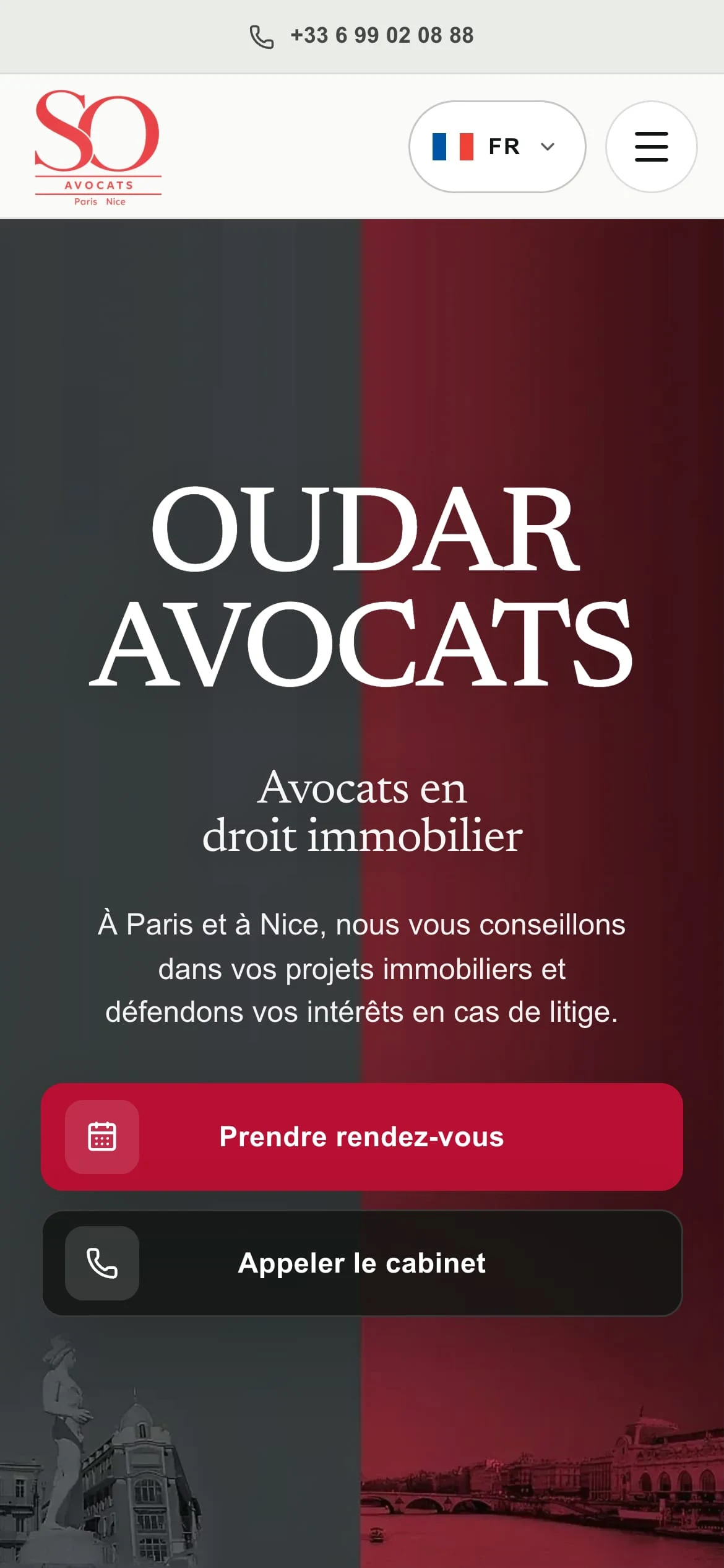 Oudar Avocats home page